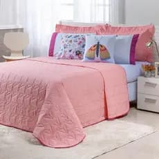Kit Colcha Cobre Leito Matelado Casal Queen 7 Peças Atitude 2,60mx2,50m