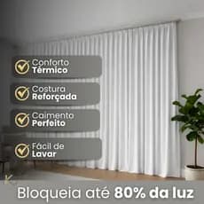 Cortinas Blackout Modelo para Trilho Suiço - Sob medida Pé direito Alto (LARGURA 10m)