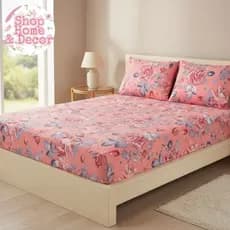 Jogo Lençol Cama Queen Elástico 03 peças 400 Fios Estampas Florais Geométricas