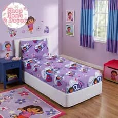 Jogo de Lençol Solteiro Infantil 02 Peças 100% Poliéster Menina Menino Estampado