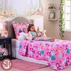 Kit Colcha Cobre Leito Solteiro 2 Pçs Estampas Infantil
