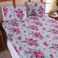 Kit Jogo de Cama Lençol Fronha Casal Padrão 3 Peças 400 Fios Diversas Estampas Antialérgico Premium