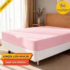 Lençol Para Cama De Casal  Liso Avulso com Elastico 180 Fios 100% Algodao Qualidade Conforto Maciez