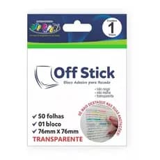 Bloco Anotações Lembrete Transparente 76mmx76mm 50 Folhas