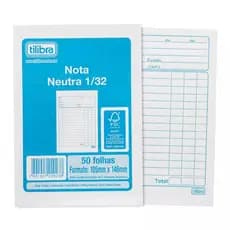 Pacote Bloco de Nota Neutra Tilibra 1 Via 50fls C/20 Blocos