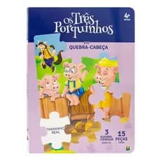 Livro Quebra Cabeça Tres Porquinhos