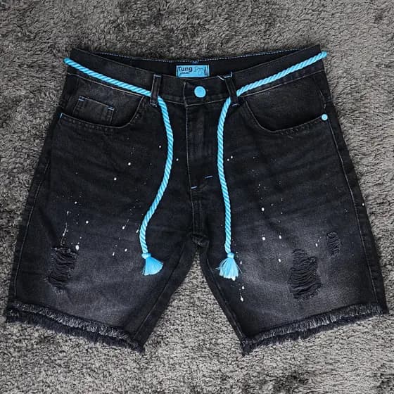 TJ Novos shorts jeans Bermuda para homens e mulheres com shorts jeans rasgados