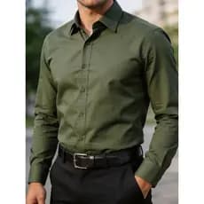 Camisa Social Manga Longa Slim Fit Lisa Confortável Casual Elegante