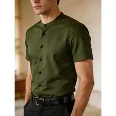 Camisa Social Masculina Manga Curta Slim para Trabalho e Eventos