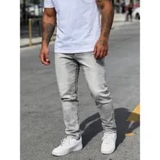 【Novo】Calça Jeans Masculina Cinza Slim com Elastano Confortável Ajuste Perfeito 100% Jeans