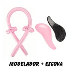 Modelador de Cachos de Cetim + Escova magica desembaraçadora