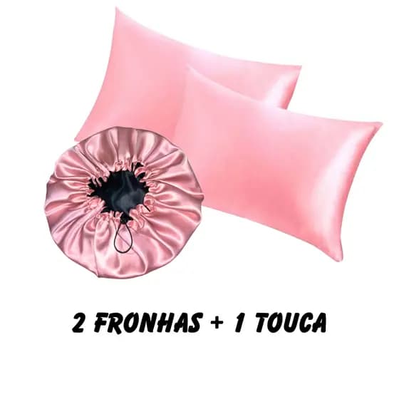 2 FRONHAS DE CETIM + 1 TOUCA DUPLA FACE COM REGULADOR