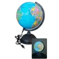Globo Terrestre Giratório Mapa Mundi Iluminado Com Luz De Led Via USB 30 CM.