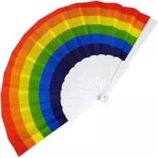 Leque Que Faz Barulho Colorido Festas Dança Carnaval Lgbt Arco Íris.