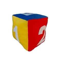 Dado Gigante 30X30X30 CM Educativo Colorido Macio Com Zíper Lavável Divertido.
