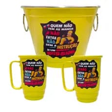 Baldinho personalizado com Caneca De Alumínio Balde Surpresa Presente Baldinho Personalizado