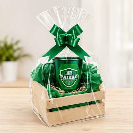 Caixinha de Madeira e Caneca de alumínio Personalizada Pai Kit Embalagem Para Presente Dia dos Pais