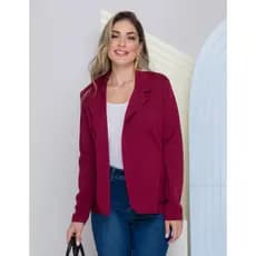 Blazer Neoprene Casaquinho Social-Blazer Curto