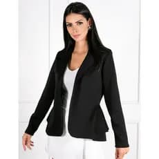 Blazer Neoprene Casaquinho Social-Blazer Curto