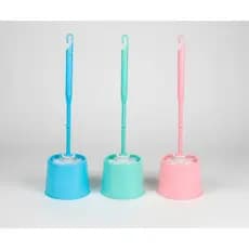 Kit Com 5 Escovas Lava Sanitário Com Suporte Plástico Banheiro Lavabo Decoração Colorida
