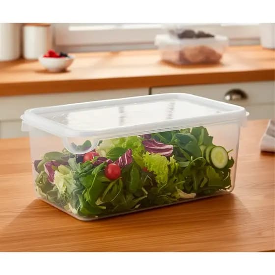 Pote Incolor Transparente 3 Litros Grande 25x16x10cm 3UD Multiuso Pode ir ao Freezer e Microondas