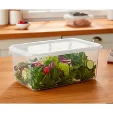 Pote Incolor Transparente 3 Litros Grande 25x16x10cm 3UD Multiuso Pode ir ao Freezer e Microondas