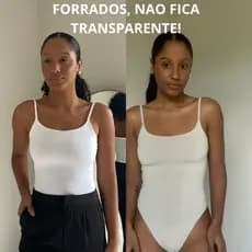 Kit 2 body Blusa Alcinha Feminino Liso Forrado Poliamida Top | Branco e Cinza|PP ao GG
