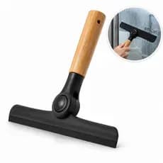 Rodo de Pia Dobrável com Cabo de Bambu Oikos Rodinho Preto 19 cm