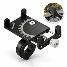 Suporte Celular GPS Alumínio Para Bicicleta e Moto Fixação Firme Ajustável Bike Resistente Universal