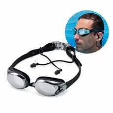 Óculos De Natação Profissional PREMIUM Anti-Embaçamento Com Protetor De Ouvido Óculos de Mergulho Para Piscina Mar