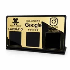 Display Placa QR Code CARDÁPIO GOOGLE INSTAGRAM
