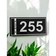 Placa em acrílico para Número de Casa, Endereço, Condomínio, Apartamento Apto