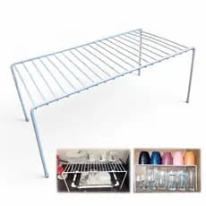 Organizador Armário Cozinha Prateleira 40 cm "Grande" Preto, Branco e Cobre