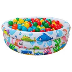 Piscina Infantil Inflável 180 Litros Colorida + 200 Bolinhas