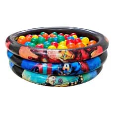 Piscina De Bolinhas 100l Vingadores Colorida +  200 Bolinhas