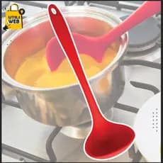 Concha Feijão Cozinha Silicone Vermelha Utensilio De Cozinha