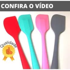 Espatula  De Silicone  Raspadora  27cm Cozinha Pao Duro Fechada