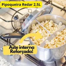Pipoqueira Pequena 2,5L Alumínio com manivela
