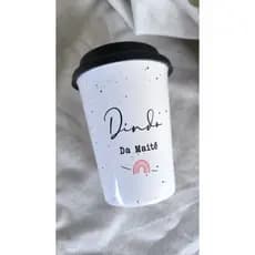 COPO BUCKS DE CAFÉ PARA VIAGEM 350 mL PERSONALIZADO, CASAMENTO, BATIZADO, NOME, LOGO, PADRINHOS