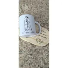 Caneca Personalizada com pires rústico, CASAMENTO, BATIZADO, PADRINHOS, MADRINHA, EVENTO, CULTO