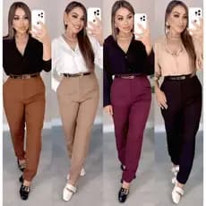 CALÇA FEMININA ALFAIATARIA ZARA CINTURA ALTA COM ZÍPER NA LATERAL SOCIAL SLIM