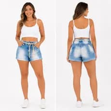 Short Jeans Feminino Dellus Com Elastano