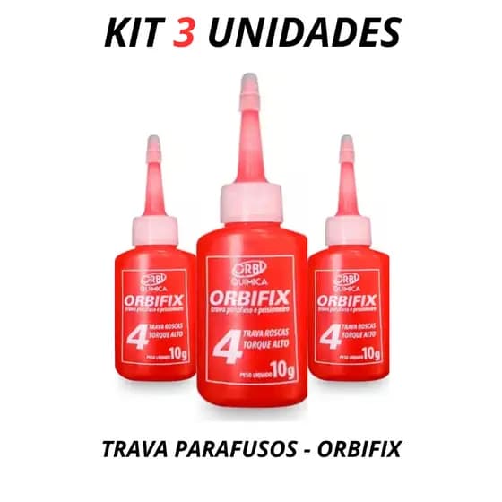 KIT 3 Trava Parafusos Vermelho - OrbiFix 10G