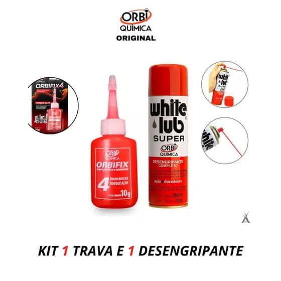 KIT 1 Trava |Parafusos e  White Lub Desengripante - Órbi Química