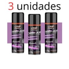 Limpa Ar Condicionado Automotivo Spray Higienização - Lavanda ÓrbiAir KIT 3 UNIDADES
