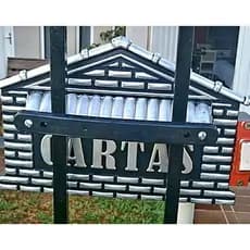 Caixa de correio pvc embotir muro portão automático suporte para grade