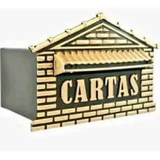 Caixa de correio pvc embutir ou fixar grade, muro, portão