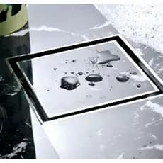 Ralo Invisível Cola piso 10x10 ou 15x15 Quadrado Banheiro Lavabo Cozinha Área gourmet Lavanderia