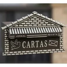 Caixa de Correio Prata de Embutir para Cartas Revista e Jornal Grande Envelope Muro Grade Condomínio