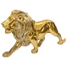 Decoração de Mesa Estatua Enfeite Leão de Resina com brilho ou sem
